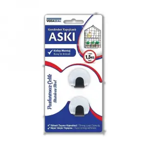 VODASEAL YAPIŞ.ASKI KENDİN.İKİLİ OVAL KROM 83867