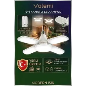 VOLEMİ KRİSTAL AMPUL 4+1 KANATLI 65W VM-65