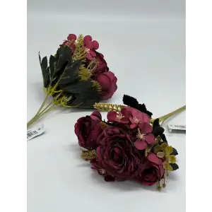 YAKUT ÇİÇEK GÜL 5 DALLI DEMET TH113