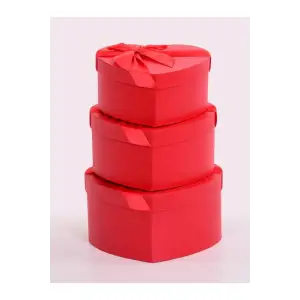 YAKUT HEDİYE KUTUSU KALPLİ KÜÇÜK BOY 3 LÜ 12522