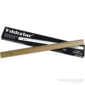 YILDIZLAR TAHTA CETVEL 50 CM KOD:123 (PKT-12Lİ)