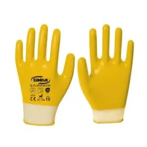 ZİMAK NİTRİL KAPLI İŞ ELDİVENİ SARI NO:10 EL-310A