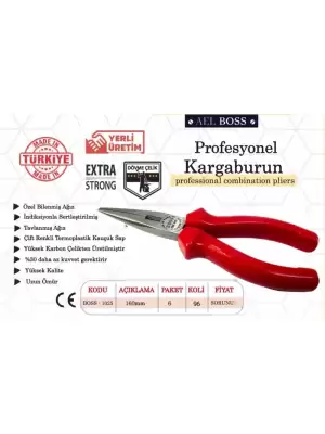 BOSS KARGABURUN KIRMIZI 160 MM 85638 (PKT-6 LI)