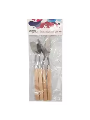CEOART NATUREL SPATULA SETİ 4 LÜ SN-0012