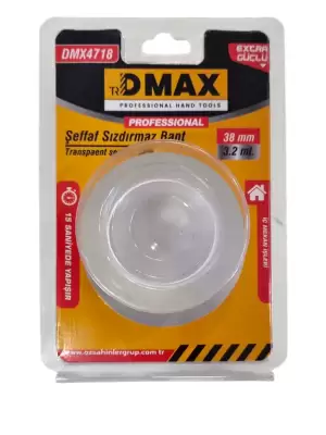 DMAX SIZDIRMAZLIK BANDI ŞEFFAF 38MMX3,2 MT 4718