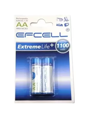 EFCELL ŞARJLI KALEM PİL 2 Lİ 1100 MAH