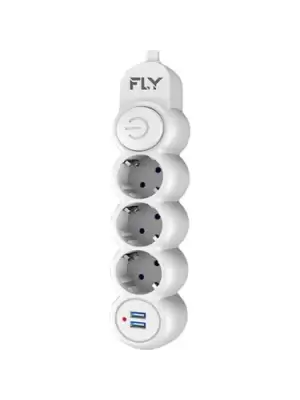 FLY GRUP PRİZ AKIM KORU.ANAH.3LÜ 2MT 2 USB 3393-01