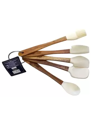 IVORY AKASYA SİLİKON MUTFAK SETİ 5 PRÇ. IVO-AKS128