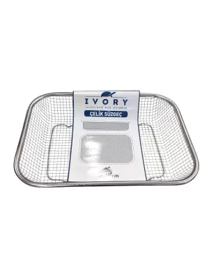 IVORY ÇELİK SÜZGEÇ KARE 30X22 CM SZG-324