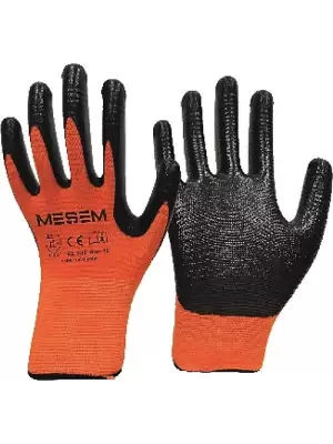 MEŞEM ZEBRA ELDİVEN 1/2 KIRMIZI-SİYAH 320(PK-12Lİ)