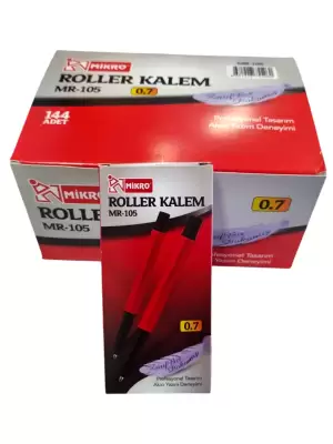 MİKRO ROLLER KALEM 0.7 MM KIRMIZI MR-105(PK-12 Lİ)