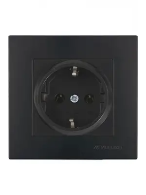 MUTLUSAN RİTA TOPRAKLI PRİZ SİYAH POŞETLİ(PK-12Lİ)