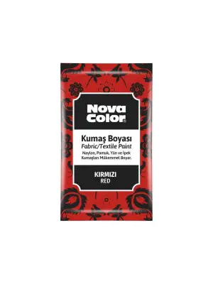 NOVA COLOR KUMAŞ BOYASI KIRMIZI 12 GR NC-901