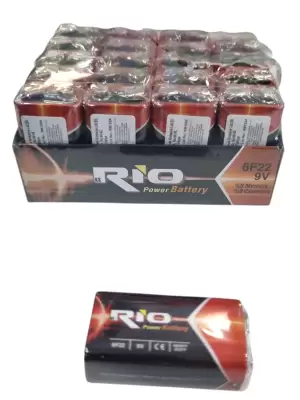 RİO PİL 9 V 6F22 (KUTU-20 Lİ)