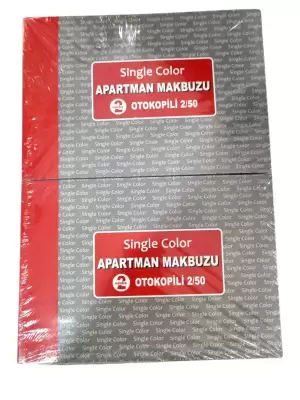 SİNGLE COLOR APARTMAN MAKBUZU OTO.1517 (PK-12 Lİ)