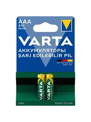 VARTA ŞARJLI İNCE PİL AAA 800 MAH 2 Lİ