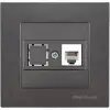 MUTLUSAN RİTA TELEFON PRİZİ 1XRJ12 ANTRASİT BLİSTERLİ