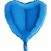 18/45 CM MAVİ KALP FOLYO BALON