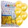 GEMAR METALİK SARI BALON GM90-030 (PKT-100 LÜ)