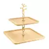IVORY BAMBU SUNUMLUK İKİ KATLI KARE BMB-150