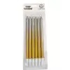TOP CANDLE MUM METALİK 15 CM KOD:933 6 LI