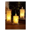 YAKUT ÇİZGİLİ KRİS.LED MUM BÜYÜK BOY 13631 (PK-24)