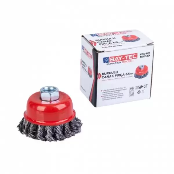 BAY-TEC BURGULU ÇANAK FIRÇA 65 MM MK-1140