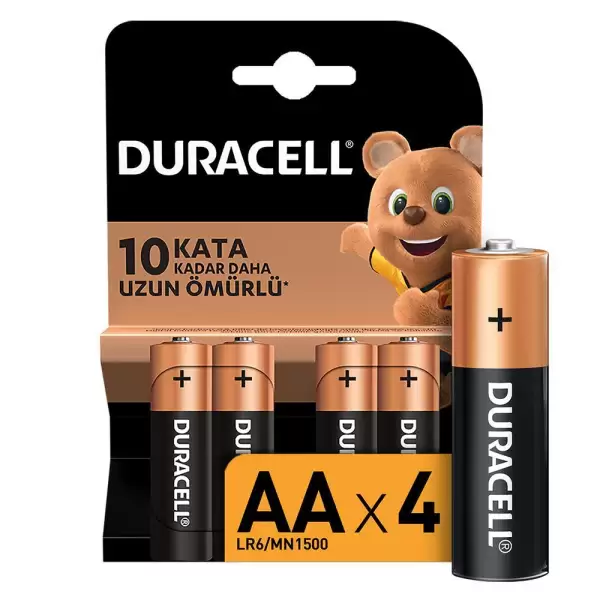 DURACELL KALEM PİL AA MN-1500 4 LÜ (PKT-20Lİ)