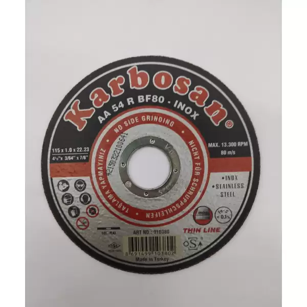 KARBOSAN İNOX METAL KES.115 MM 910380 (PKT-25 Lİ)