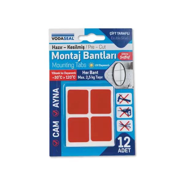 VODASEAL MONTAJ BANDI 25 X 30 MM ŞEFFAF 78 3454