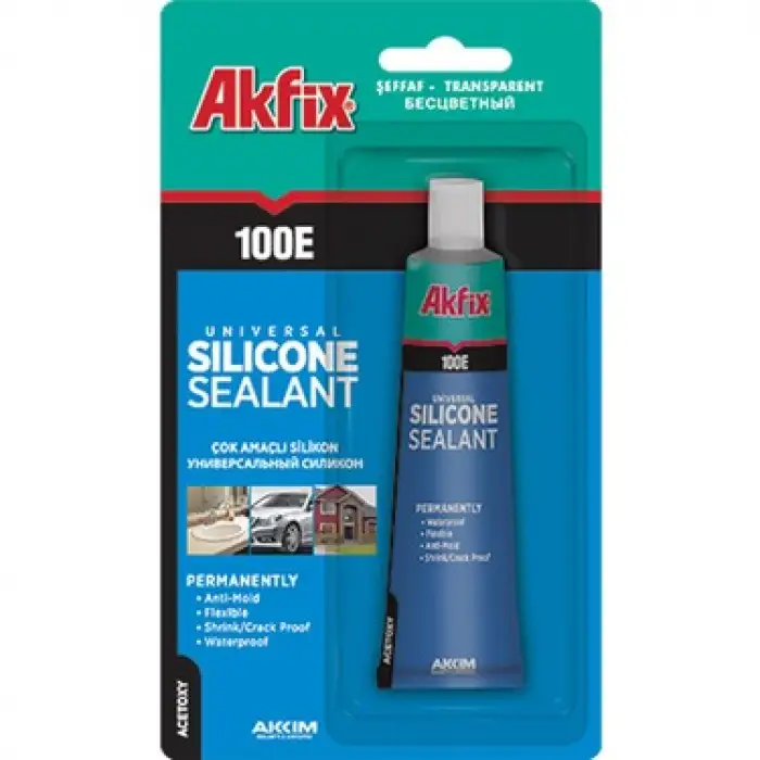 AKFİX 100E GENEL AMAÇLI SİLİKON 50 ML ŞEFFAF