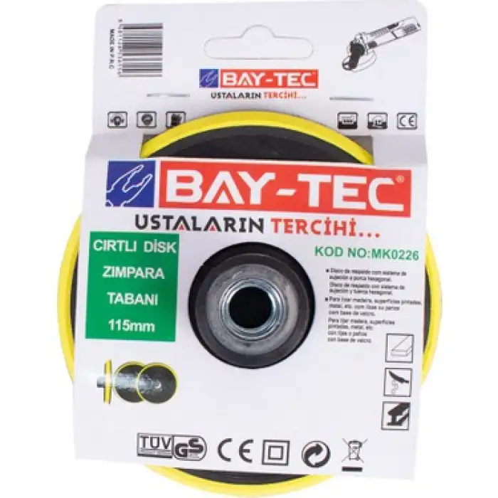 BAY-TEC CIRTLI DİSK ZIMPARA TABANI 115MM MK-0226