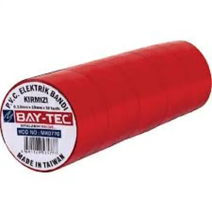 BAY-TEC ELEKTRİK İZO.BANDI KIRMIZI 0780(PKT-10 LU)