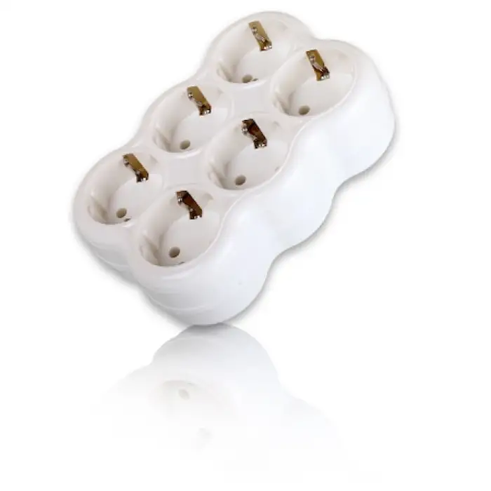 FETİH 6 LI FİŞLİ PRİZ LALE GOLYAT 104-06(PKT-10LU)