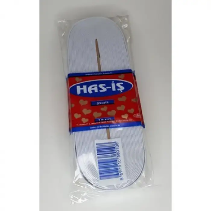 HAS-İŞ PAÇA LASTİK 2 CM 10 MT