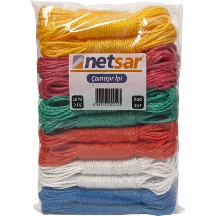 NETSAR ÇAMAŞIR İPİ 10 MT KOD:157 (PKT-24 LÜ)