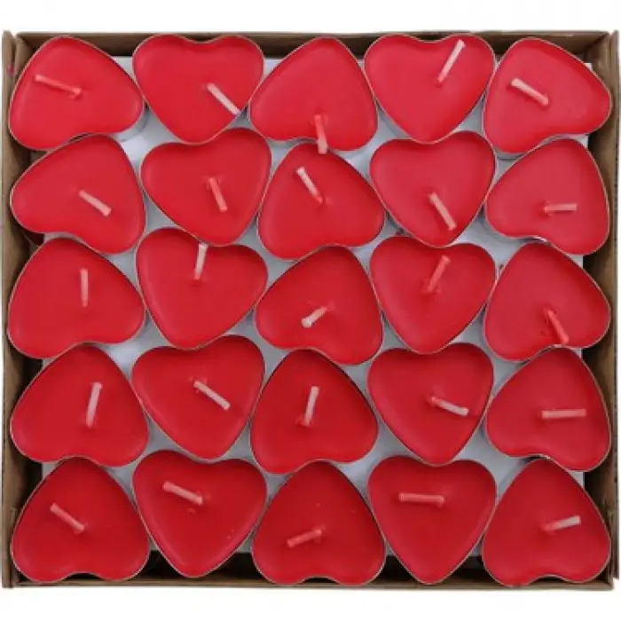 YAKUT TEA LİGHTS MUM KALPLİ 50 Lİ 8086