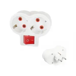 FETİH 2 Lİ FİŞLİ PRİZ ANAHTARLI GOLYAT F-117-02