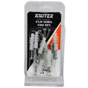 KNITEX VAKUMLU DÜBEL VİDA SETİ 6 LIK KTX-2603