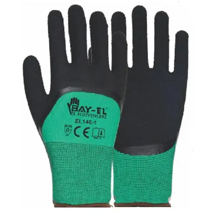 BAY-EL SOFT İŞ ELDİVEN YEŞİL SİYAH EL-140-1(EL320)