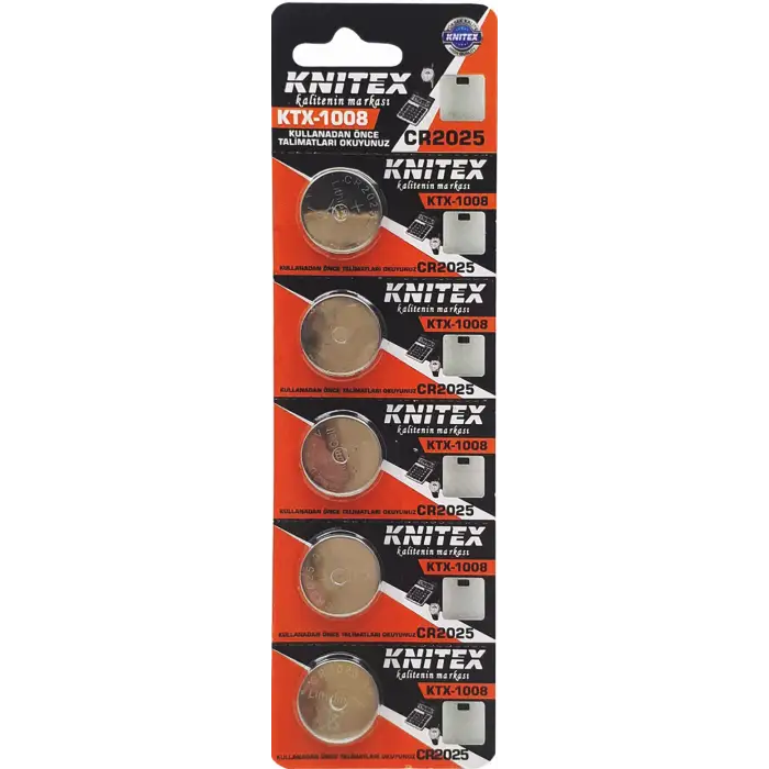 KNITEX PARA PİL CR-2025 KTX-1008 (PKT-5 Lİ)