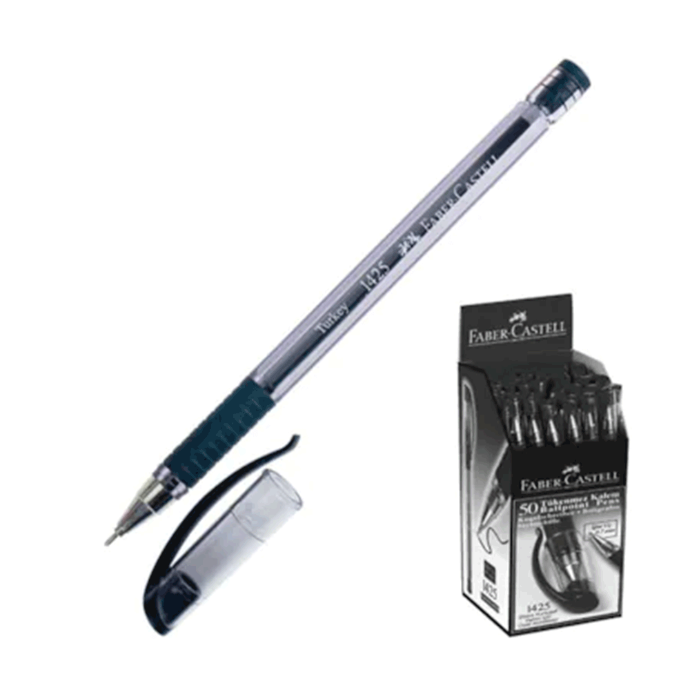 FABER TÜKENMEZ KALEM SİYAH 1425 (PKT-50Lİ)