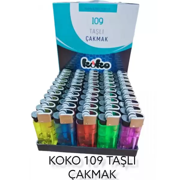 KOKO TAŞLI ÇAKMAK 109 ŞEFFAF BEYAZ (PKT-50 Lİ)