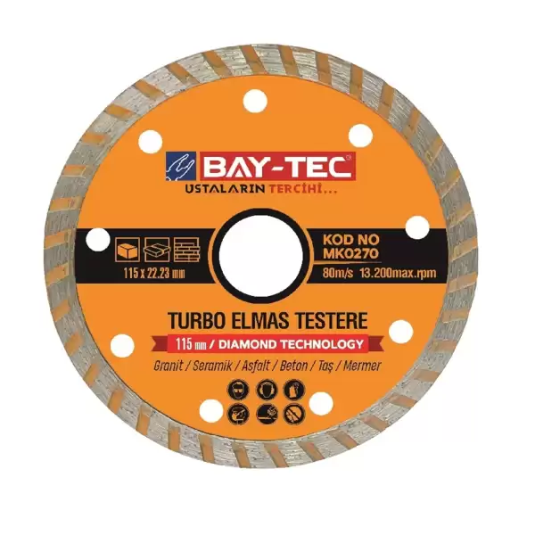 BAY-TEC ELMAS TESTERE TURBO 115 MM MK-0270