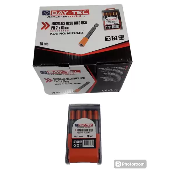 BAY-TEC MIK.UÇLU BİTS UCU PH2X65 MM 2040(PK-10 LU)