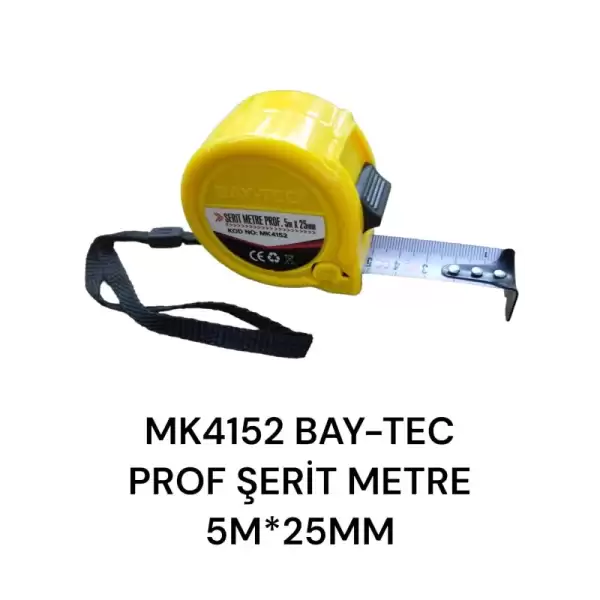BAY-TEC ŞERİT METRE 5X25 MM PROFESYONEL MK-4152