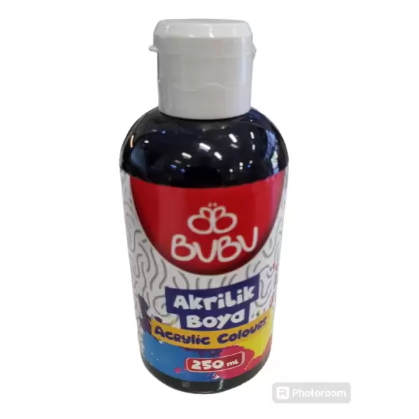 BU-BU AKRİLİK BOYA SİYAH 250 ML AKR-003