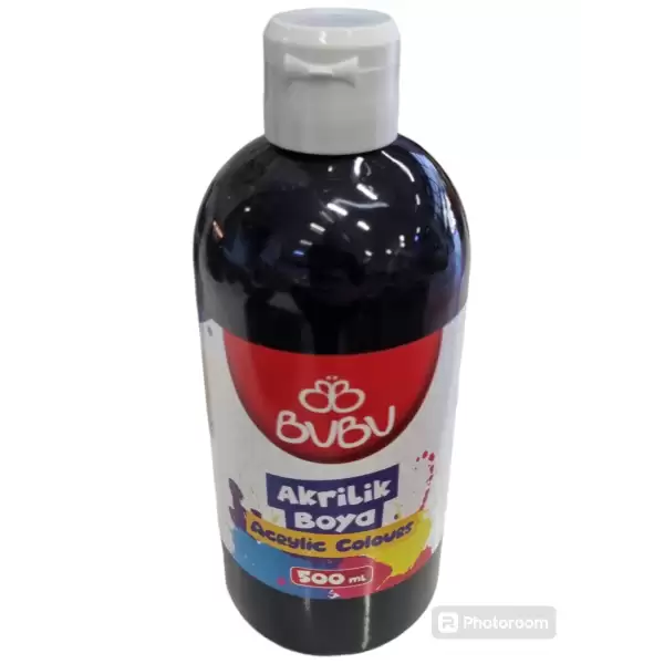 BU-BU AKRİLİK BOYA SİYAH 500 ML AKR-020