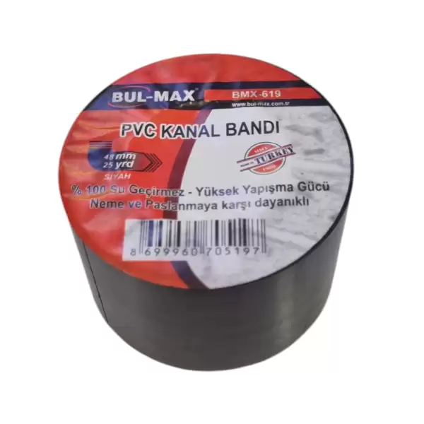 BUL-MAX KANAL BANDI SİYAH 48 X 25 MT BMX-619