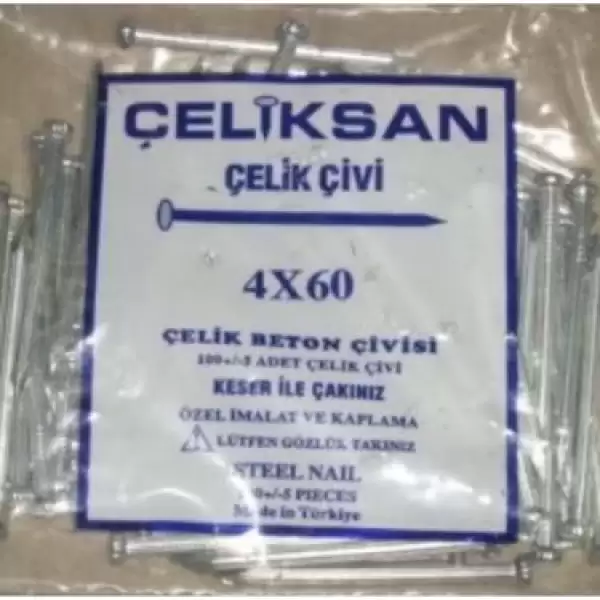 ÇELİKSAN ÇELİK BETON ÇİVİSİ 4 X60 018052